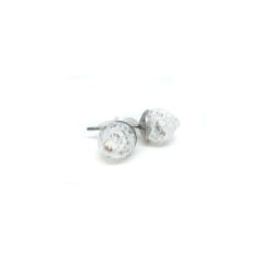 Repesztett hegyikristály - bedugós ásvány fülbevaló Swarovski strasszkővel díszítve