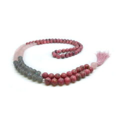 Öngyógyító erőinket aktiváló, energetizáló, méregtelenítő - rodonit, labradorit, rózsakvarc, hegyikristály ásvány mala