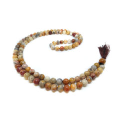 Emésztést támogató, hasnyálmirigyet tisztító, energiaáramlást kiegyensúlyozó - mexikói achát, ónix ásvány mala