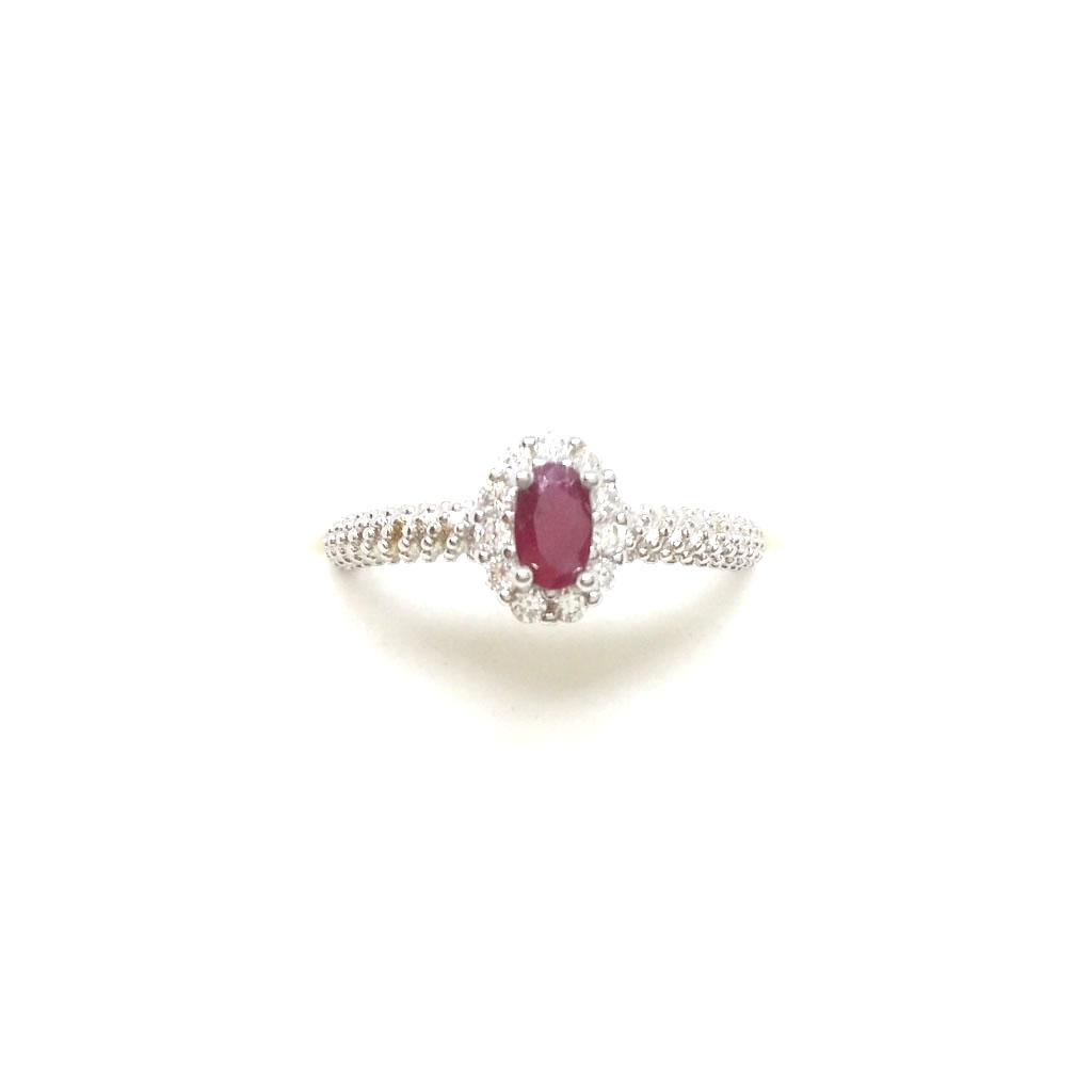 Rubin ásvány ezüst gyűrű