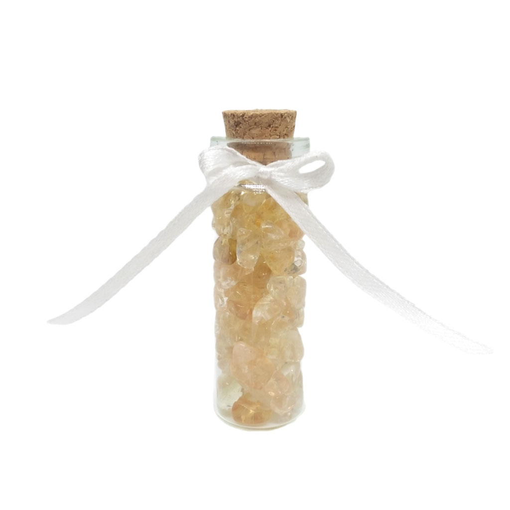 Bőséget hozó - citrin ásvány üvegcse