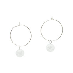 Repesztett hegyikristály ásvány karika fülbevaló