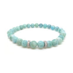 Belső gátak feloldásában és hangulatingadozások leküzdésében támogató - larimar ásvány karkötő