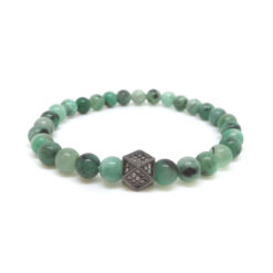 Életkedvet fokozó, családi boldogságot, lojalitást erősítő - smaragd ásvány karkötő