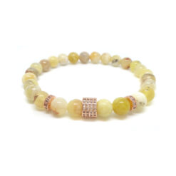 Félemeket, gátlasokat felszabadító, boldog álmok megélését támogató - mézopál ásvány karkötő